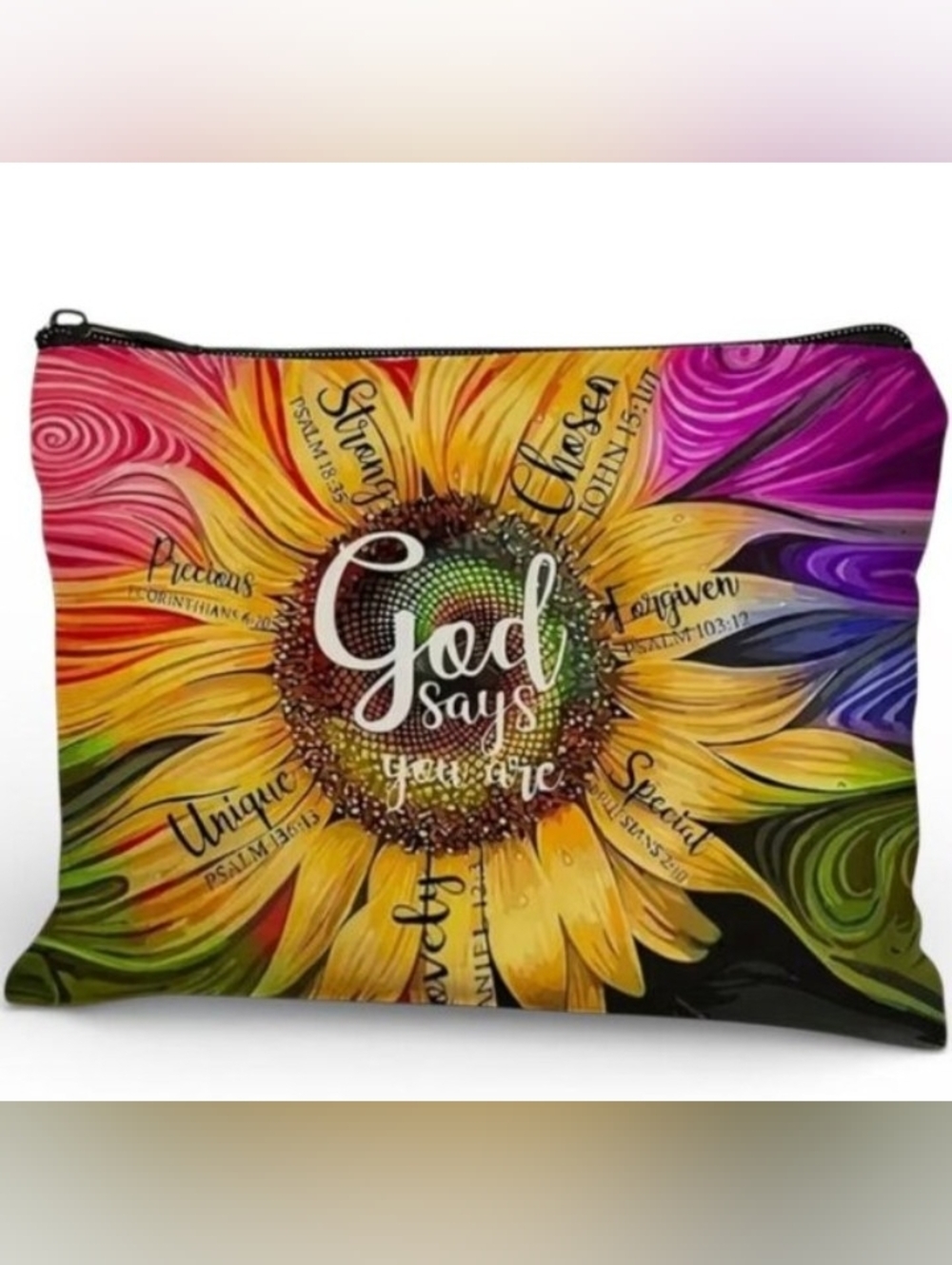 God Says You Are Sunflower Pouch